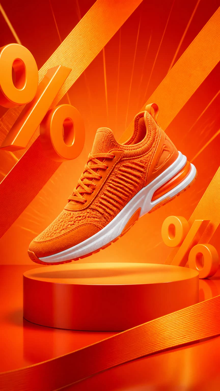 Orange sneaker sale poster reference